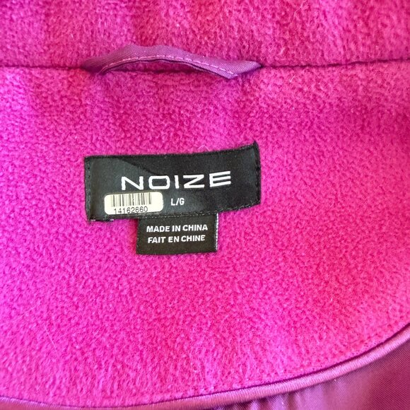 Noize Magenta Wool Blend Coat L - Picture 4 of 9